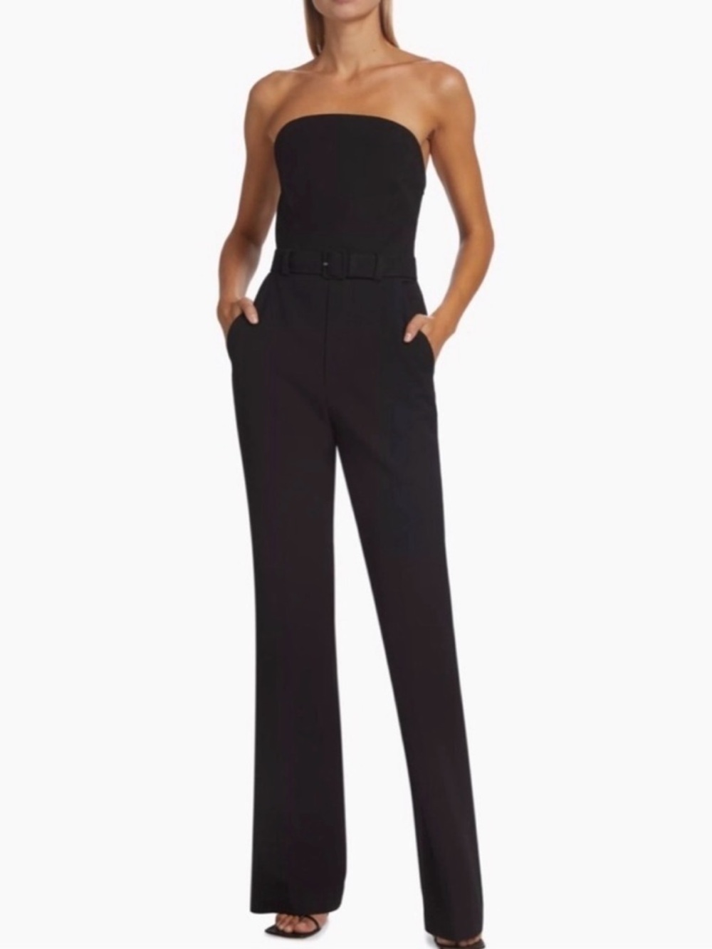 A.L.C. Strapless Black Belted Jumpsuit
